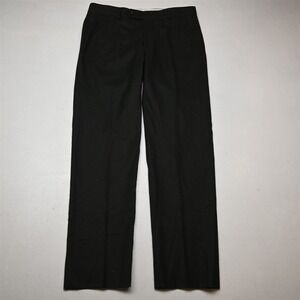 Samuelsohn 33x32 Green 100% Wool Flannel Straight Super 120s Mens Pants